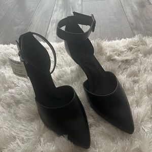 Elegant Black Ankle Strap Heels